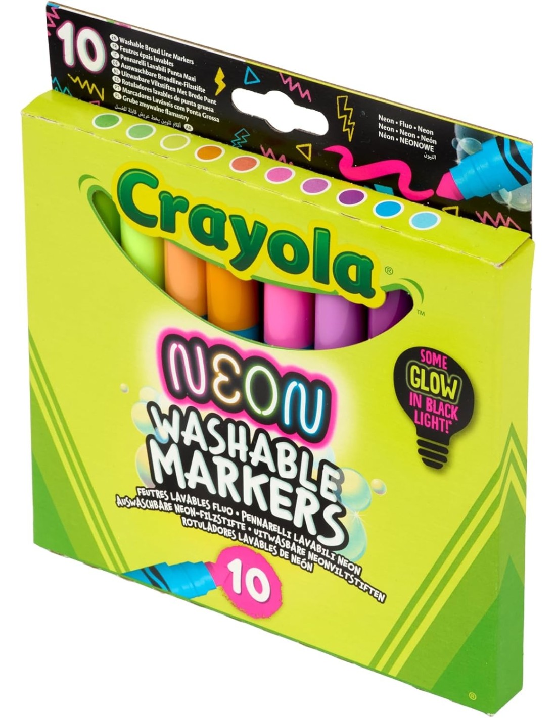 PRESCOLARI: vendita online CRAYOLA, PENNARELLI NEON, SET 10 COLORI BRILLANTI, BAMBINI 3 ANNI+, ARTE, CREATIVITÀ in offerta