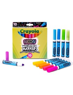 PRESCOLARI: vendita online CRAYOLA, PENNARELLI NEON, SET 10 COLORI BRILLANTI, BAMBINI 3 ANNI+, ARTE, CREATIVITÀ in offerta
