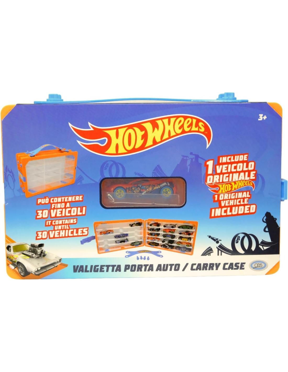 GIOCATTOLO PUBBLICIZZATO: vendita online VALIGETTA HOTWHEELS PORTA AUTO CON 1 VEICOLO INCLUSO, CAPACITA' 30 AUTO in offerta