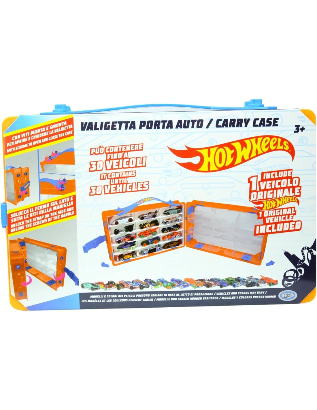 GIOCATTOLO PUBBLICIZZATO: vendita online VALIGETTA HOTWHEELS PORTA AUTO CON 1 VEICOLO INCLUSO, CAPACITA' 30 AUTO in offerta