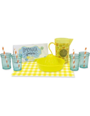 GIOCHI GIRL: vendita online SET GIOCATTOLO PER LIMONATE E SPREMUTE, 4 BICCHIERI, CARAFFA, CANNNUCCE, SPREMIGRUMI, CARTELLO E ...