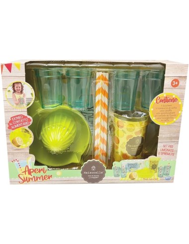 GIOCHI GIRL: vendita online SET GIOCATTOLO PER LIMONATE E SPREMUTE, 4 BICCHIERI, CARAFFA, CANNNUCCE, SPREMIGRUMI, CARTELLO E ...