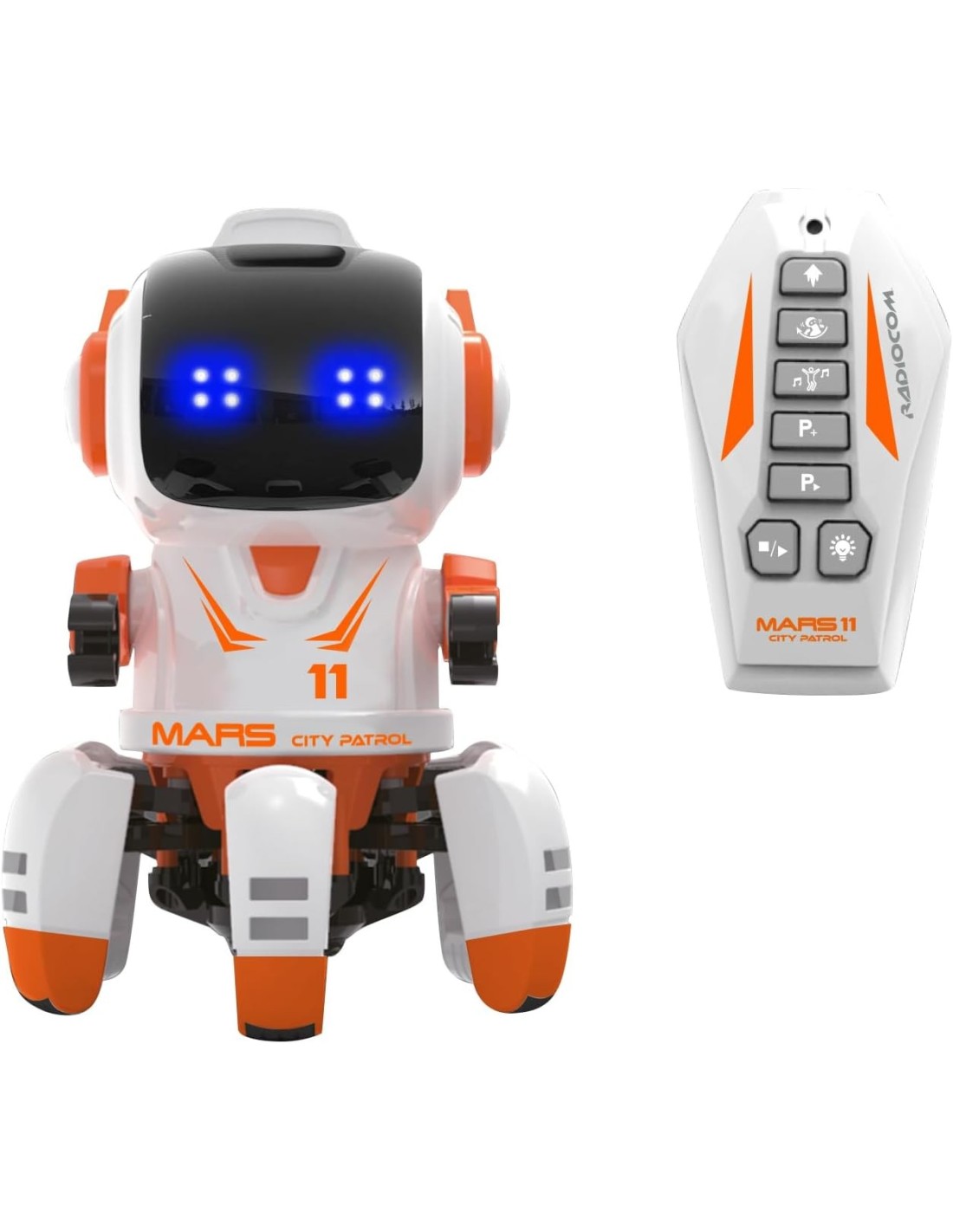 GIOCHI BOY: vendita online MARS 11 CITY PATROL, ROBOT RADIOCOMANDATO A INFRAROSSI, LUCI LED, MOVIMENTO AUTOMATICO, ALTEZZA 18...