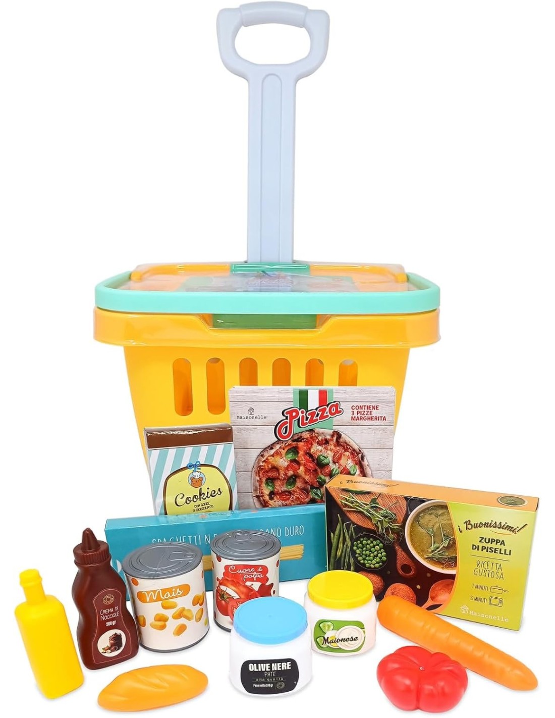 GIOCHI GIRL: vendita online MAISONELLE, CARRELLO SPESA E CESTINO 2 IN 1, 13 ACCESSORI INCLUSI, DIMENSIONI 30x23x45 CM, GIOCO ...