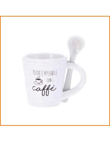 Tazza in Ceramica con Cucchiaio Assortita | Eleganza e Colore | Shopincasa.it