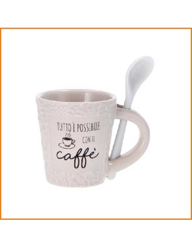 Tazza in Ceramica con Cucchiaio Assortita | Eleganza e Colore | Shopincasa.it