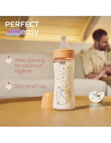 Chicco Perfect Easy Biberon in Vetro 240 ml Flusso Lento | Shopincasa.it