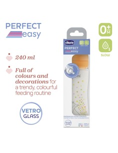 Chicco Perfect Easy Biberon in Vetro 240 ml Silicone 2M+ | Shopincasa.it 2