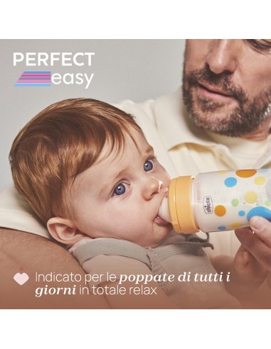 Chicco Perfect Easy Biberon in Vetro 240 ml Silicone 2M+ | Shopincasa.it