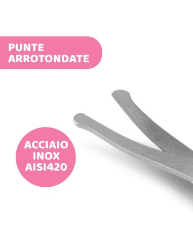 Chicco Forbicine Rosa Neonati 0m+ Sicure con Punte Arrotondate | Shopincasa.it