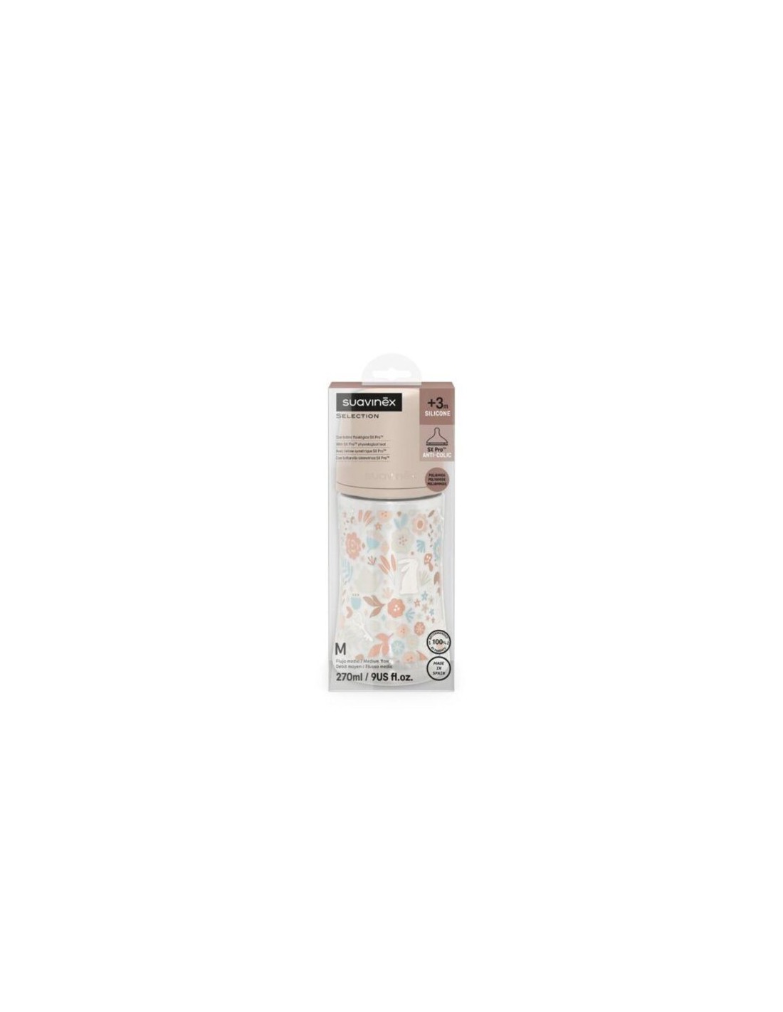 Biberon Suavinex Wonderland Liberty 270ml Flusso Medio | Silicone SX PRO