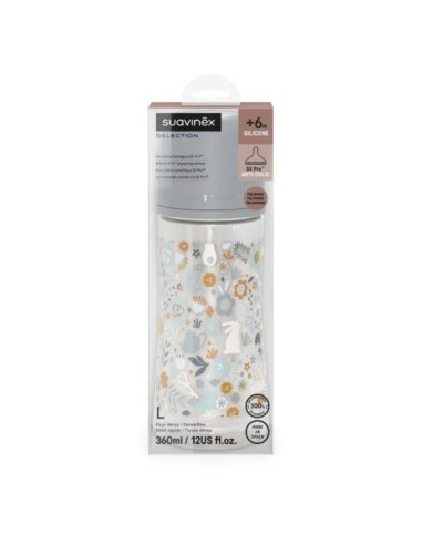 Biberon Suavinex Selection 360 ml Celeste | Tettarella SX Pro Flusso Denso