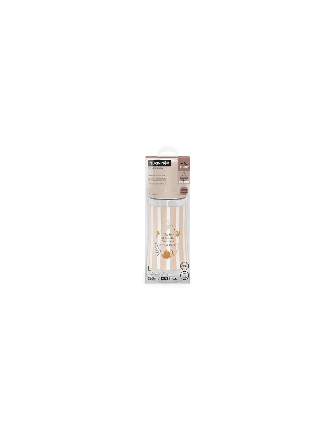 Biberon Suavinex Wonderland 360 ml Rosa +6 Mesi | Flusso Denso