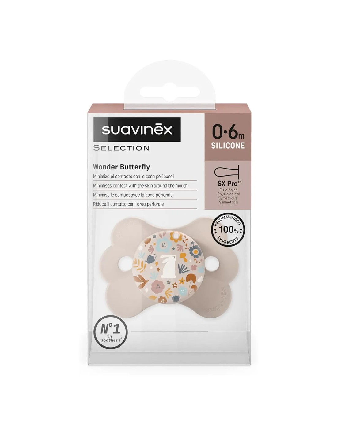 Suavinex Ciuccio Wonderland SX Pro Rosa 0-6 Mesi | Sicuro e Fisiologico