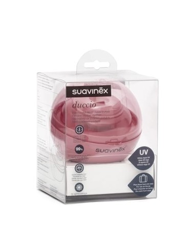 Suavinex Duccio Sterilizzaciuccio Rosa con Luce UV su shopincasa.it