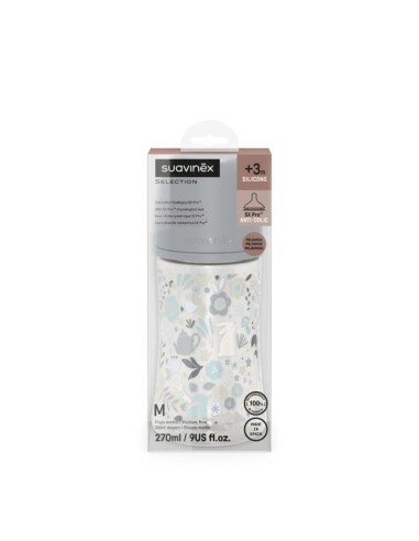 Suavinex Biberon Wonderland Liberty Azzurro 270 ml Flusso Medio su shopincasa.it