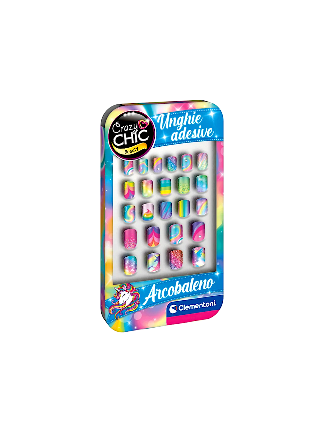 GIOCHI GIRL: vendita online CLEMENTONI CRAZY CHIC, UNGHIE FINTE ADESIVE ARCOBALENO in offerta