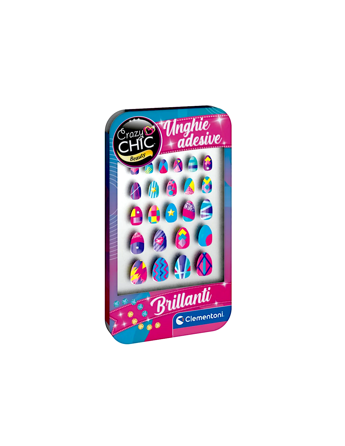 GIOCHI GIRL: vendita online CLEMENTONI CRAZY CHIC UNGHIE FINTE ADESIVE BRILLANTI in offerta