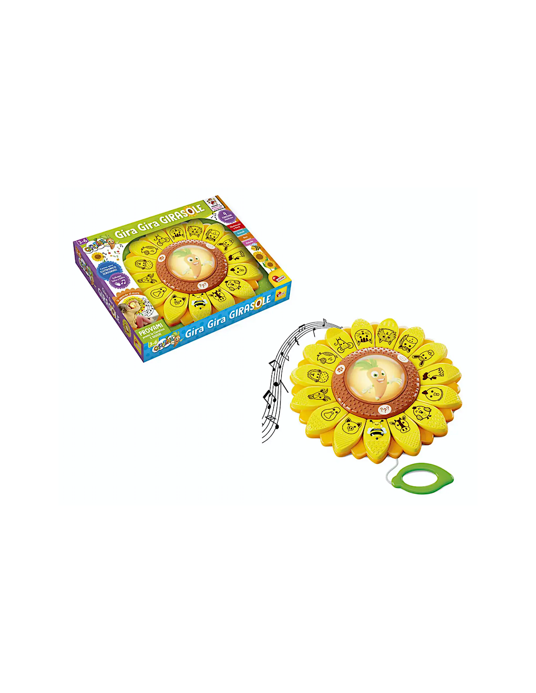 PRESCOLARI: vendita online CAROTINA GIRASOLE EDUCATIVO, GIOCO ELETTRONICO, SENSORIALE, ANIMALI DELLA FATTORIA, 3-6 ANNI in of...