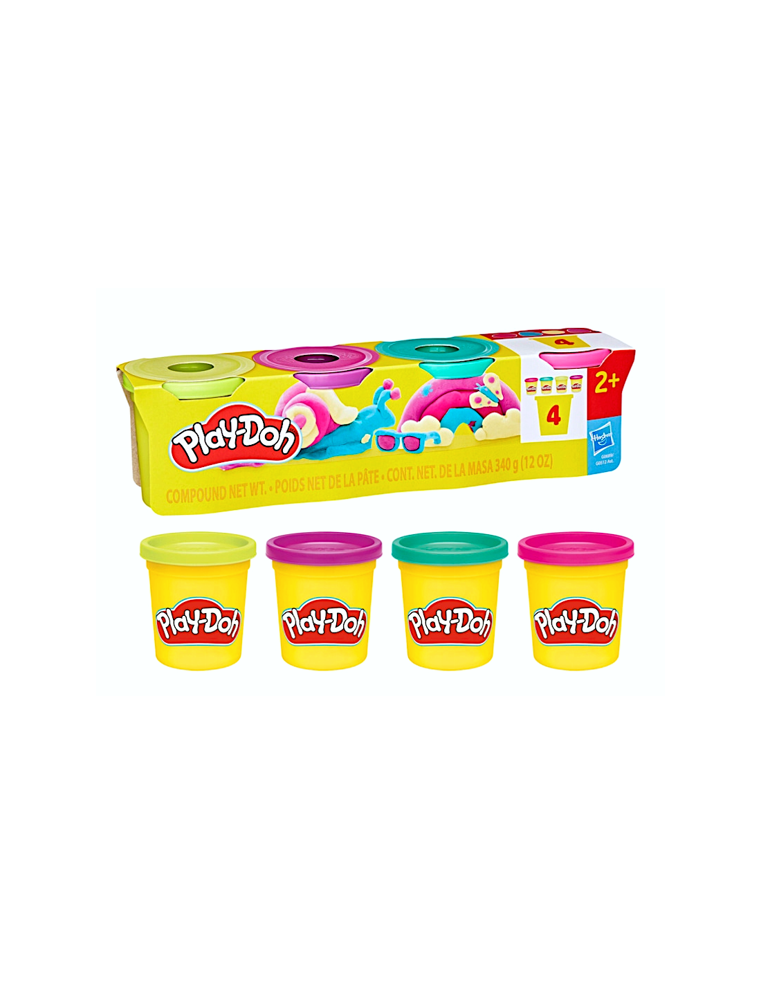 GIOCATTOLO PUBBLICIZZATO: vendita online PLAYDOH G0512 SET 4 VASETTI ASSORTITI in offerta