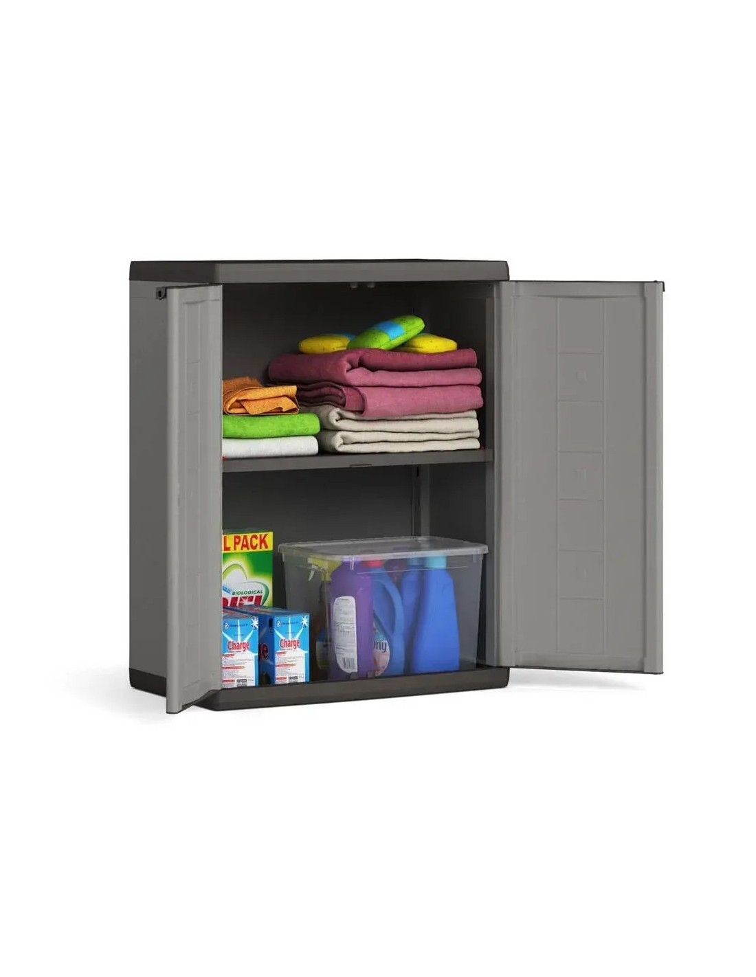 ARMADIETTI: vendita online Set 2 Armadi Jolly Keter – Alta + Bassa in Polipropilene 68x39xH.87/166cm in offerta