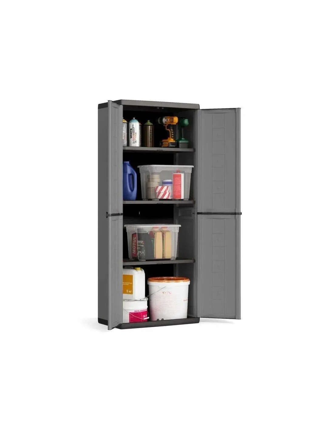 ARMADIETTI: vendita online Set 2 Armadi Jolly Keter – Alta + Bassa in Polipropilene 68x39xH.87/166cm in offerta