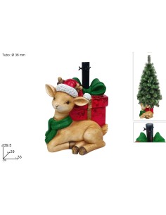 ALBERI DI NATALE: vendita online BASE ALBERO PACCO REGALO CON RENNA in offerta