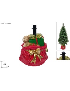 ALBERI DI NATALE: vendita online BASE ALBERO SACCO NATALIZIO ROSSO in offerta