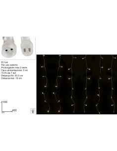 TENDA FLASH 91LED 4X1. MT PROLUNGABILE BIANCO CALDO