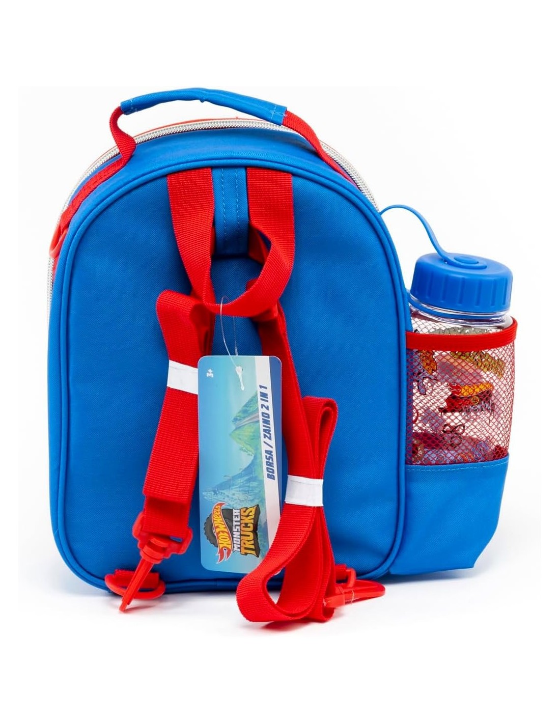 GIOCHI BOY: vendita online BORSA ZAINO 2IN1 HOTWHEELS, INCLUSA BORRACCIA, SCUOLA E ASILO, 28 X 23 X 9 CM, BAMBINI in offerta