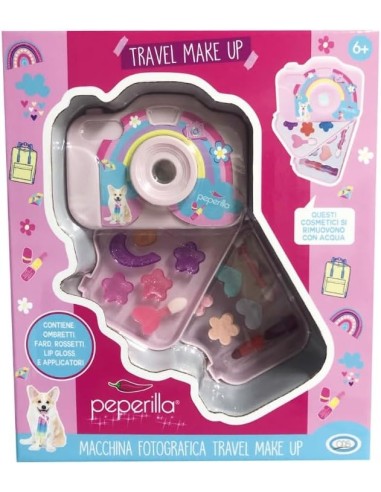 Peperilla Macchina Fotografica Travel Make Up Richiudibile 12x9 cm | Shop in Casa