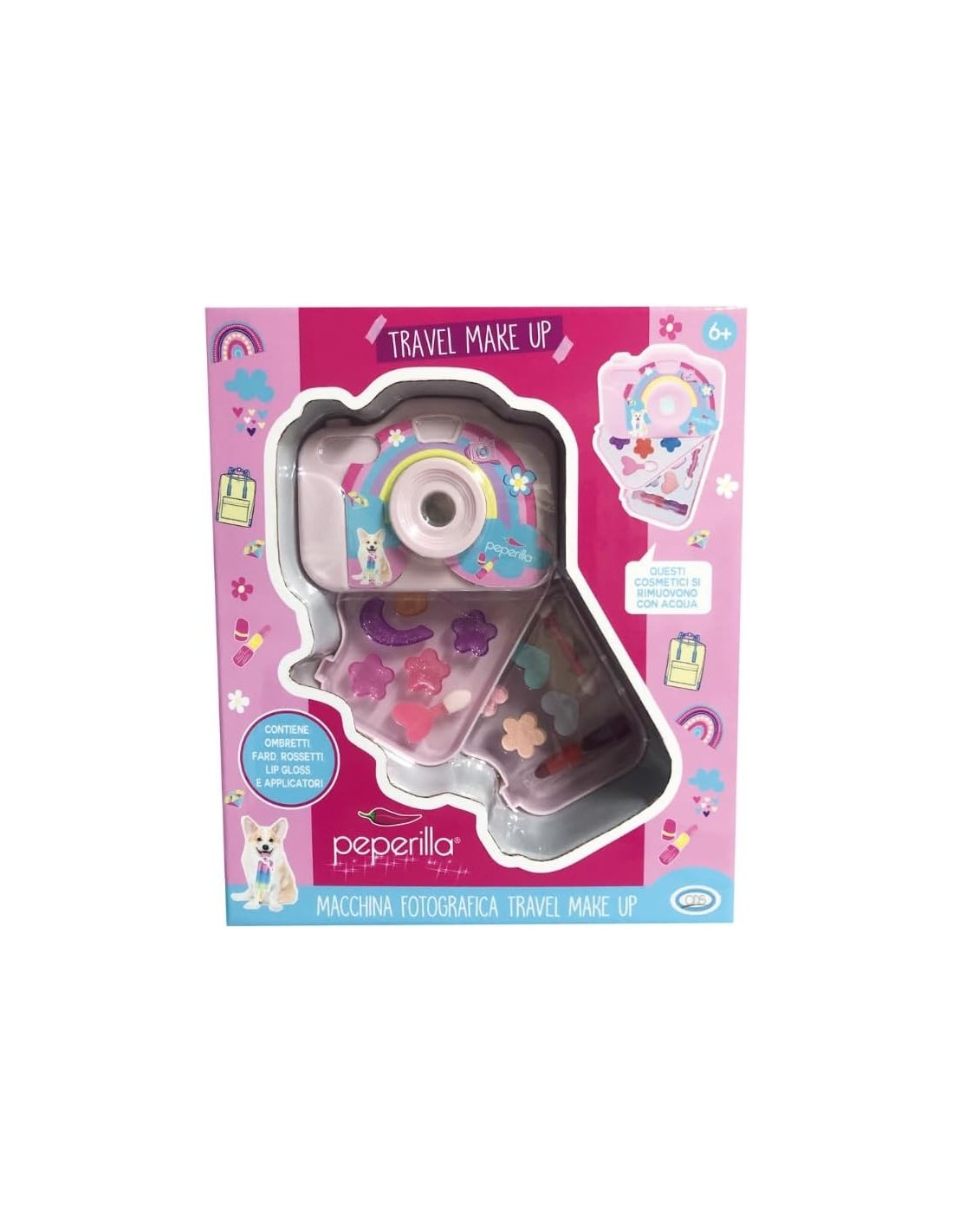 Peperilla Macchina Fotografica Travel Make Up Richiudibile 12x9 cm | Shop in Casa