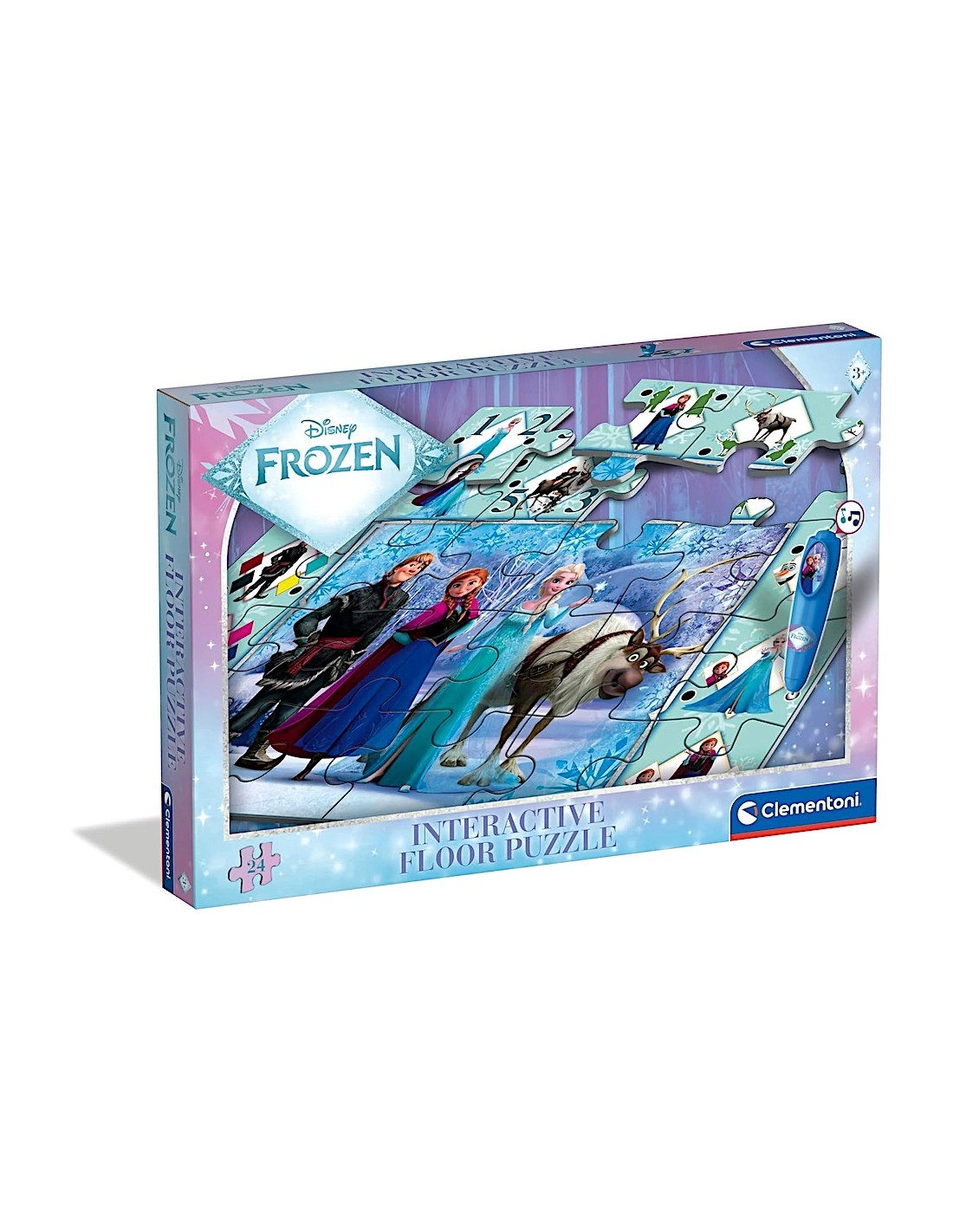 GIOCHI DI SOCIETA'E PUZZLE: vendita online CLEMENTONI, PUZZLE INTERATTIVO DA PAVIMENTO, DISNEY FROZEN, 24 PEZZI, DIMENSIONI 6...