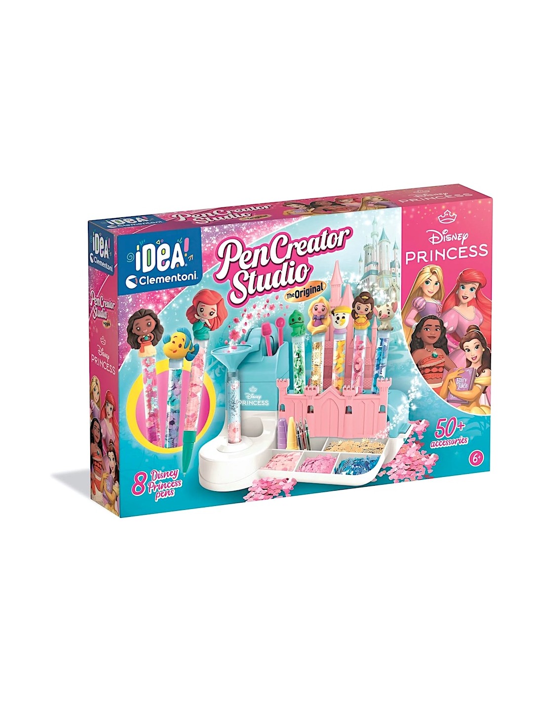 GIOCHI GIRL: vendita online IDEA LABORATORIO DELLE PENNE DISNEY PRINCESS, KIT CREATIVO, PERSONALIZZAZIONE, 50+ ACCESSORI, 8 P...
