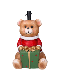 ALBERI DI NATALE: vendita online BASE ALBERO ORSETTO ROSSO 35X31X57CM in offerta
