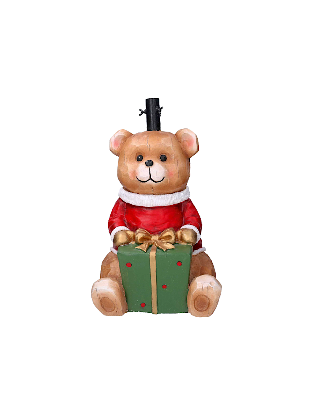 ALBERI DI NATALE: vendita online BASE ALBERO ORSETTO ROSSO 35X31X57CM in offerta