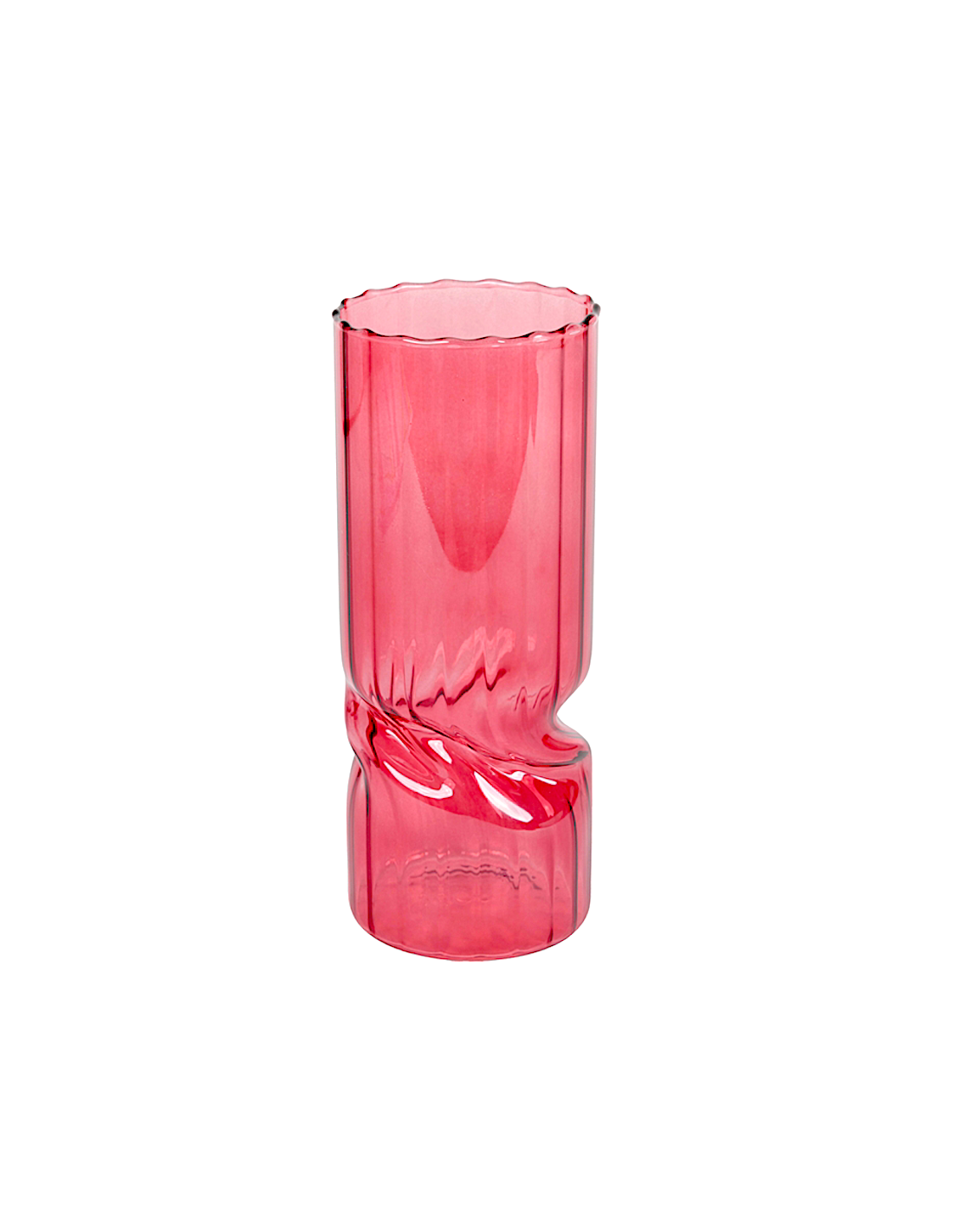 VASO 143035 VETRO BURGUNDY 10X25CM