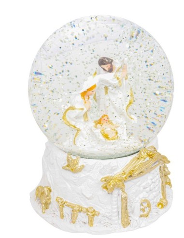 OGGETTISTICA NATALE: vendita online Decorazione palla di neve di Natale 10x13cm con natività in resina - La magia di Natale a...