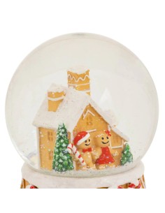 OGGETTISTICA NATALE: vendita online Decorazione palla di neve di Natale Ø10x13,8cm casetta Pan di Zenzero in poliresina - La ... 2