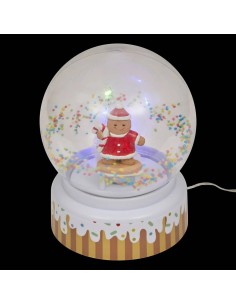 OGGETTISTICA NATALE: vendita online Decorazione palla di neve di Natale 13x18cm Pan di Zenzero - La magia di Natale illumina ... 2