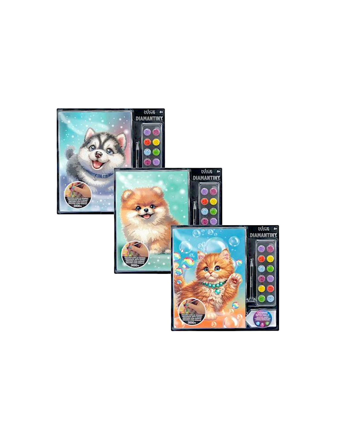 PRESCOLARI: vendita online Diamantiny Level Up Cuccioli – Kit Crystal Art Cane Husky, Assortito in offerta