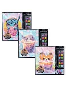 PRESCOLARI: vendita online Diamantiny Level Up Boba Tea – Kit Crystal Art Drago, Assortito in offerta