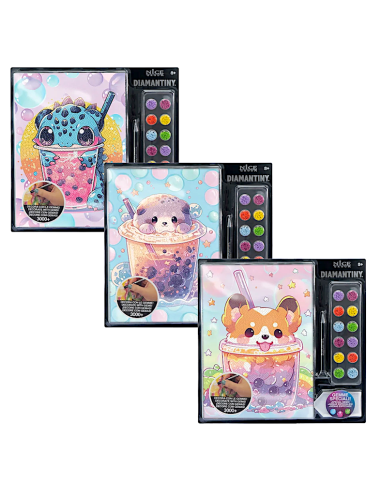 PRESCOLARI: vendita online Diamantiny Level Up Boba Tea – Kit Crystal Art Drago, Assortito in offerta