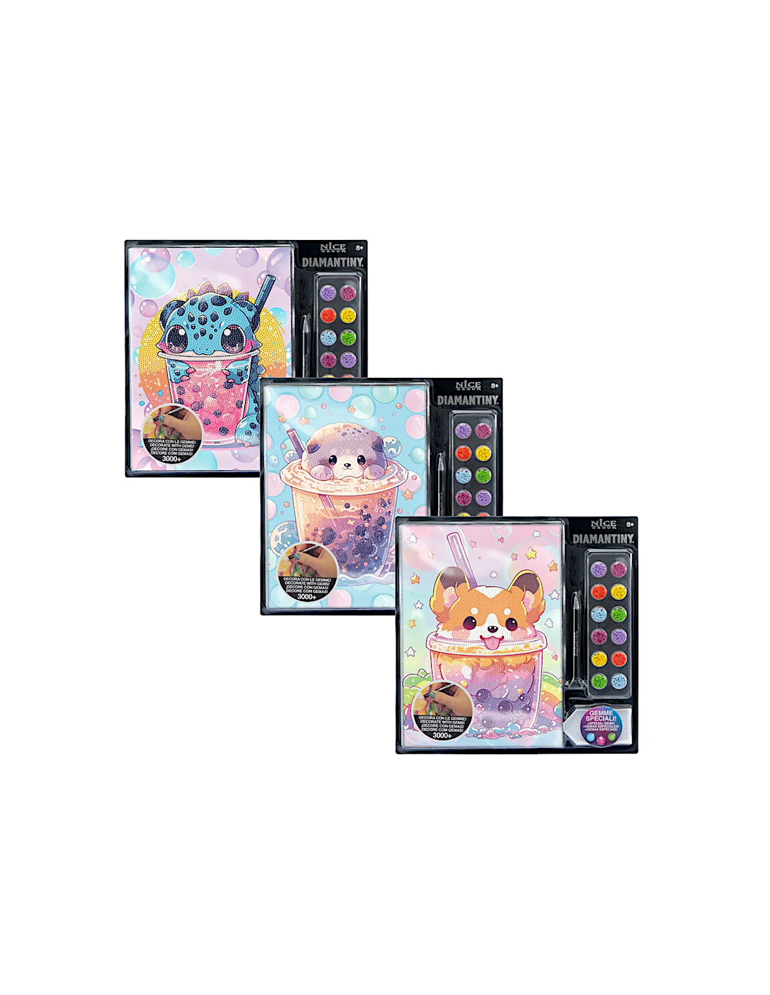 PRESCOLARI: vendita online Diamantiny Level Up Boba Tea – Kit Crystal Art Drago, Assortito in offerta