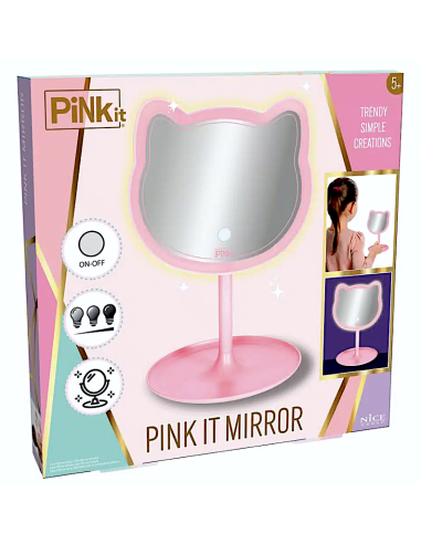 PINKIT Mirror – Specchio da Trucco LED a Forma di Gatto | shopincasa.it