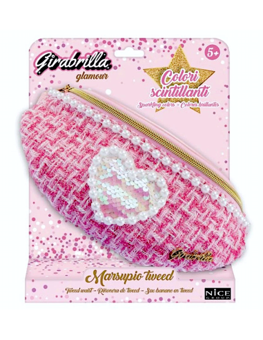 Girabrilla Marsupio Tweed con Cuore in Paillettes – Colori Assortiti | shopincasa.it