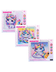 PRESCOLARI: vendita online Diamantiny Kawaii Unicorn Quadretto 4 – Kit Crystal Art Baby Gattino Unicorno, Assortito in offerta