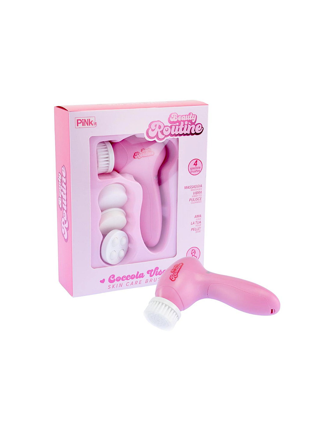 Spazzola Elettrica Viso Beauty Routine Coccola – 4 Testine Massaggianti | shopincasa.it
