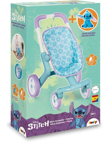 GIOCHI GIRL: vendita online PASSEGGINO STITCH IN METALLO CON PELUCHE, MANIGLIA ERGONOMICA, RUOTE PIROETTANTI, MULTIDIREZIONAL...