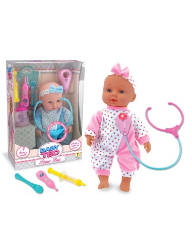 GIOCHI GIRL: vendita online BABY TEO BAMBOLOTTO DOTTORE PRIMA BUA, CON VOCI E SUONI in offerta